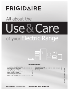 Manual Frigidaire FGEF3059TD Range