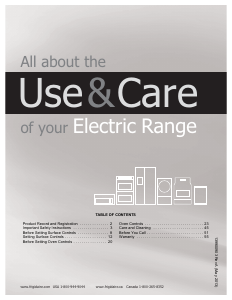 Manual Frigidaire FGES3065PF Range