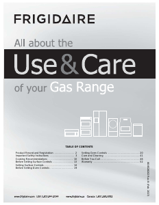 Manual Frigidaire FGGF3059TF Range