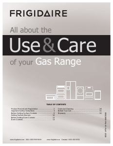 Manual Frigidaire FPGF3077QF Range