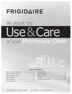 Manual Frigidaire FFCE2238LB Microwave