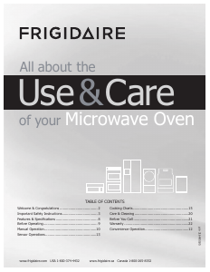 Manual Frigidaire FFCE2238LW Microwave