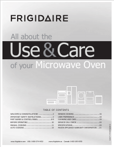 Manual Frigidaire FGMO206NTD Microwave