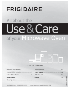 Manual Frigidaire FPMO227NUF Microwave