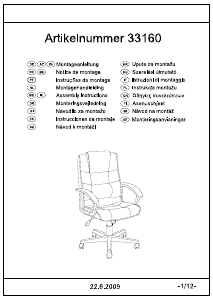 Manual de uso United Office 33160 Silla de trabajo