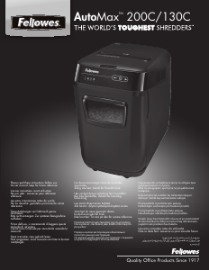 Manual de uso Fellowes 200C AutoMax Destructora