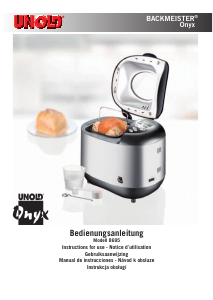 Manual Unold 8695 Backmeister Onyx Bread Maker