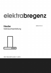 Bedienungsanleitung Elektra Bregenz DKI 9114 X Dunstabzugshaube