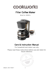 Handleiding Cookworks CM2021J Koffiezetapparaat