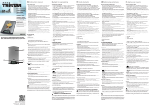 Bedienungsanleitung Tristar KW-2435 Küchenwaage