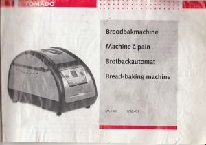 Handleiding Tomado TM-1903 Broodbakmachine