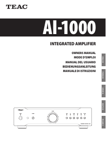 Manual de uso TEAC AI-1000 Amplificador