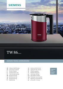 Kullanım kılavuzu Siemens TW86104P Çaydanlık