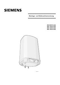 Bedienungsanleitung Siemens DG10015AA Warmwasserspeicher