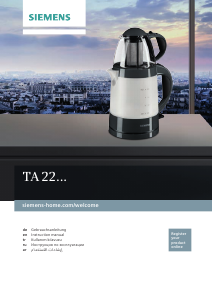 Kullanım kılavuzu Siemens TA22005 Çay makinesi