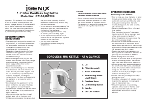 Manual Igenix IG7104 Kettle