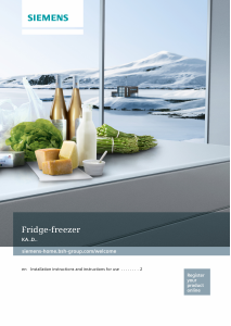 Manual Siemens KA92DAI20G Fridge-Freezer
