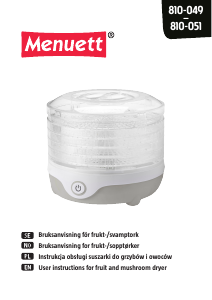 Manual Menuett 810-049 Food Dehydrator