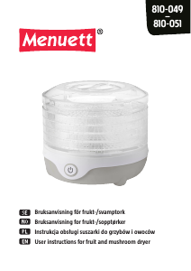 Manual Menuett 810-051 Food Dehydrator