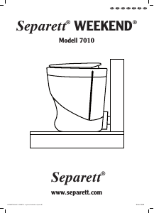 Bedienungsanleitung Separett Weekend 7010 Toilette