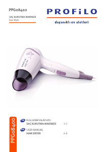 Manual Profilo PPG08400 Hair Dryer