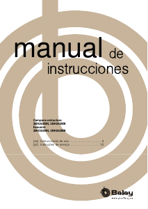 Manual de uso Balay 3BH262MB Campana extractora