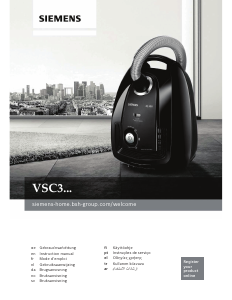 Manual Siemens VSC3A330 Vacuum Cleaner