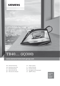 Manual de uso Siemens TB402410 Plancha