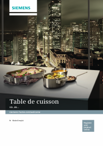 Mode d’emploi Siemens ED611BSB1E Table de cuisson