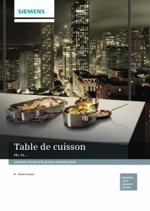 Mode d’emploi Siemens ED651FJB1E Table de cuisson