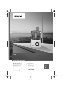 Käyttöohje Siemens MK82010 Keittiön monitoimikone