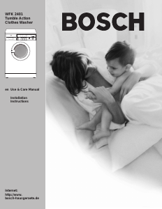 Manual Bosch WFK2401 Washing Machine