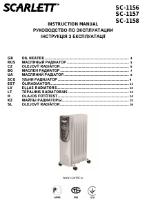 Manual Scarlett SC-1157 Heater