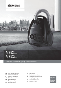 Manual de uso Siemens VSZ2V210 Aspirador