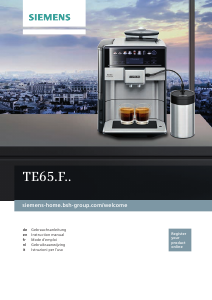 Manual Siemens TE657F09DE Espresso Machine