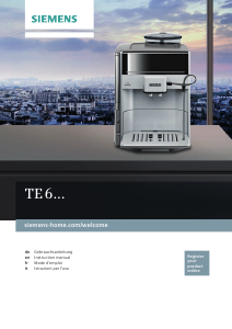 Manual Siemens TE603501DE Espresso Machine