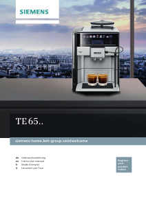 Manuale Siemens TE657503DE Macchina per espresso