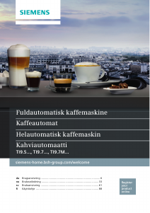 Käyttöohje Siemens TI915M89RW Espressokeitin