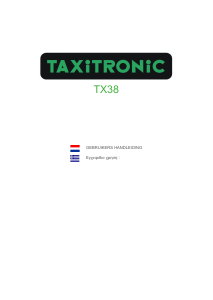 Handleiding Taxitronic TX38 Taximeter