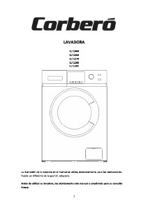 Manual de uso Corberó CLT 1490 Lavadora