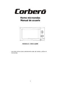 Manual de uso Corberó CMICG220W Microondas