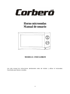 Manual de uso Corberó CMICG250GW Microondas