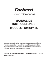 Manual de uso Corberó CMICP125 Microondas