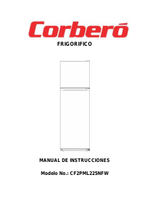 Manual de uso Corberó CF2PML225NFW Frigorífico combinado