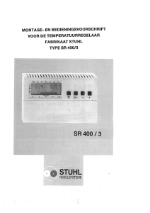 Handleiding Stuhl SR400/3 Thermostaat
