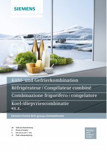 Manuale Siemens KG39EEI4P Frigorifero-congelatore