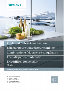Manuale Siemens KG39NEI4P Frigorifero-congelatore