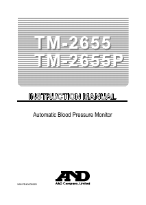 Manual A and D Medical TM-2655 Blood Pressure Monitor