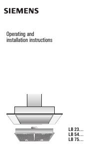 Handleiding Siemens LB55564GB Afzuigkap