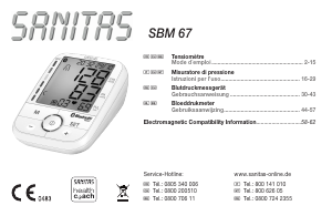Manuale Sanitas SBM 67 Misuratore di pressione